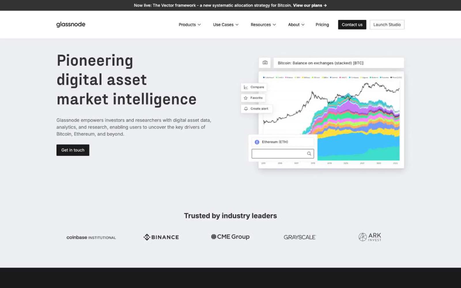 Screenshot of Glassnode