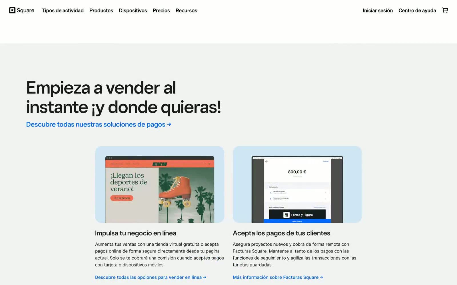 Screenshot of Square