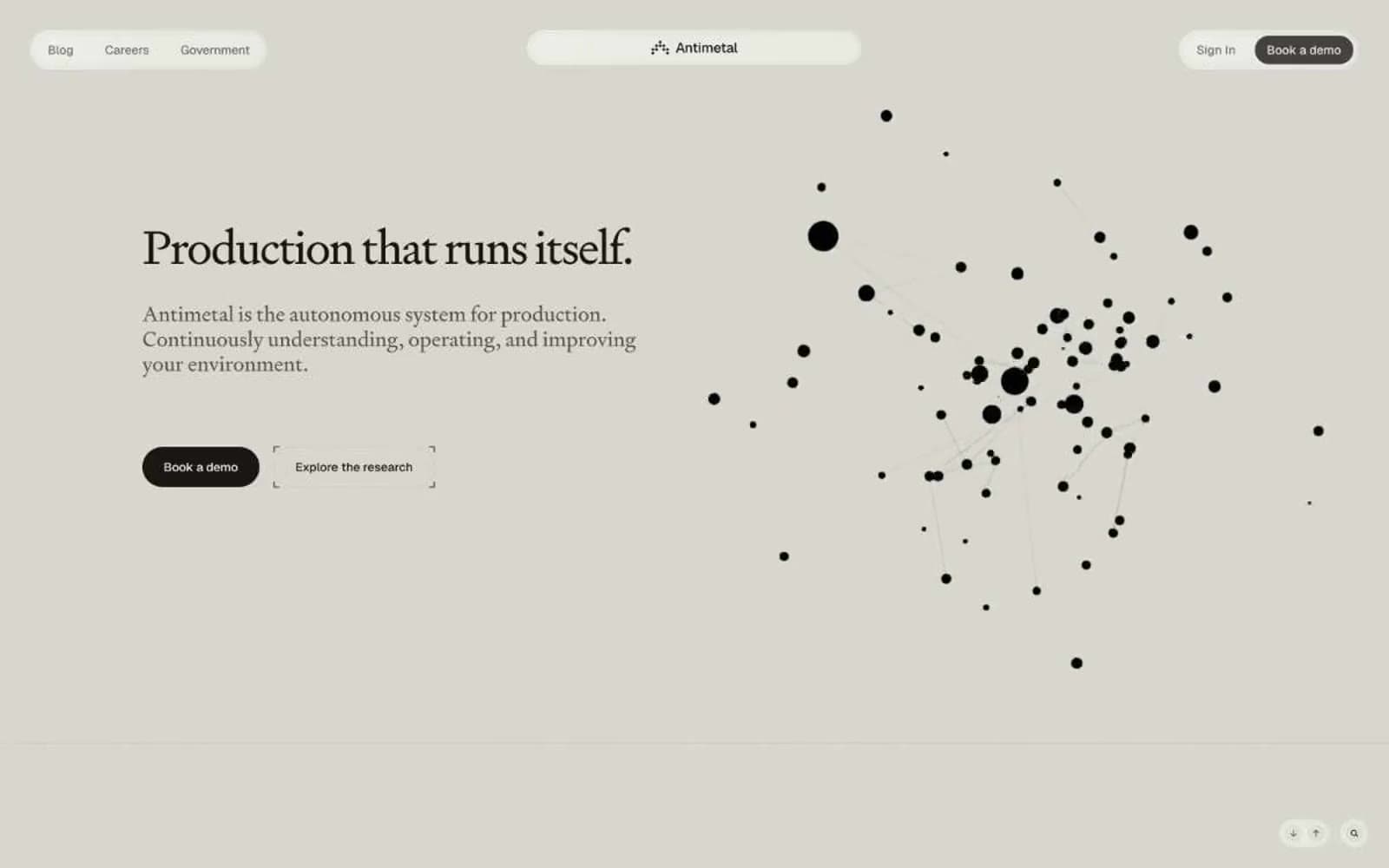 Screenshot of Antimetal