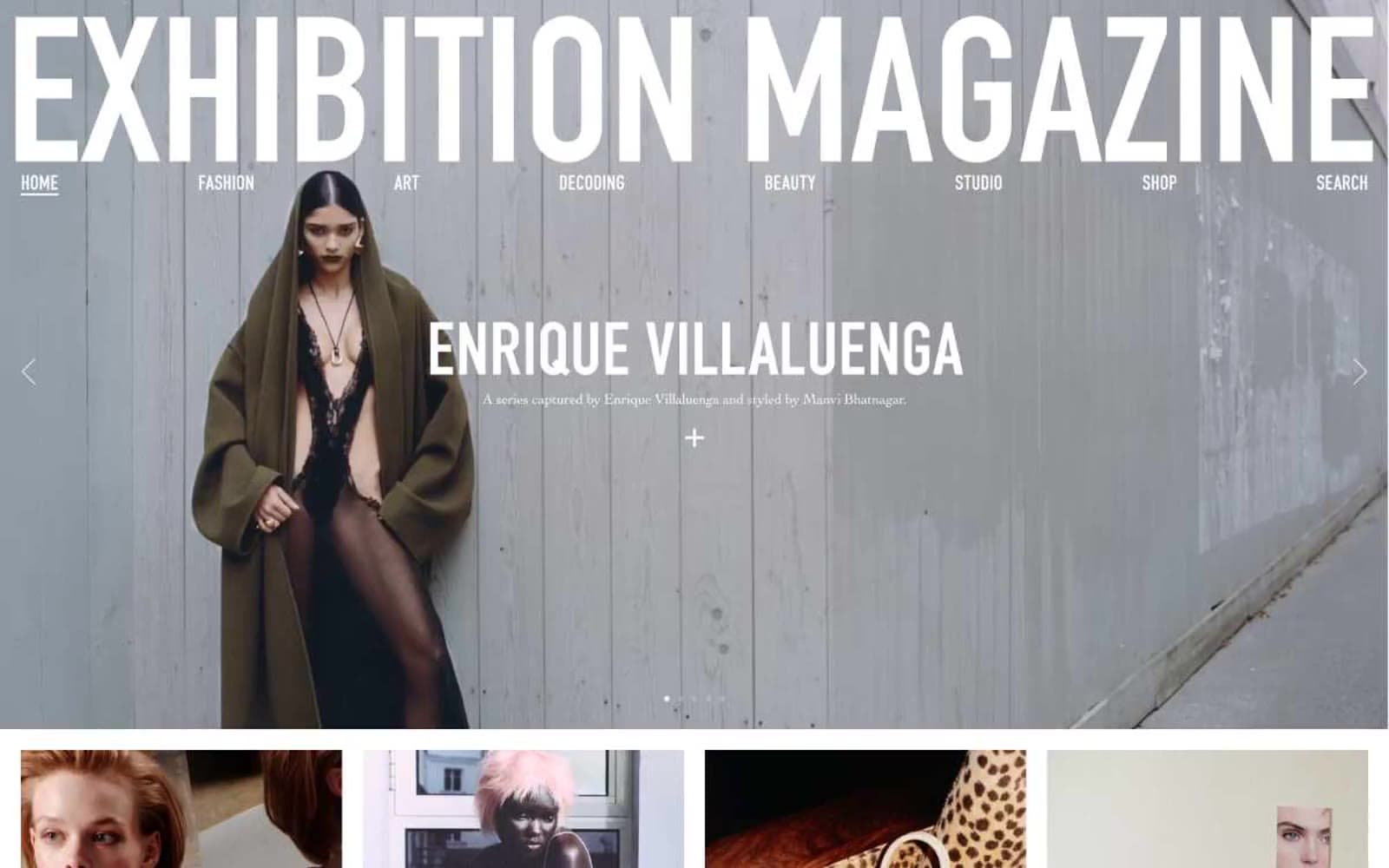 Screenshot of Exhibition Magazine