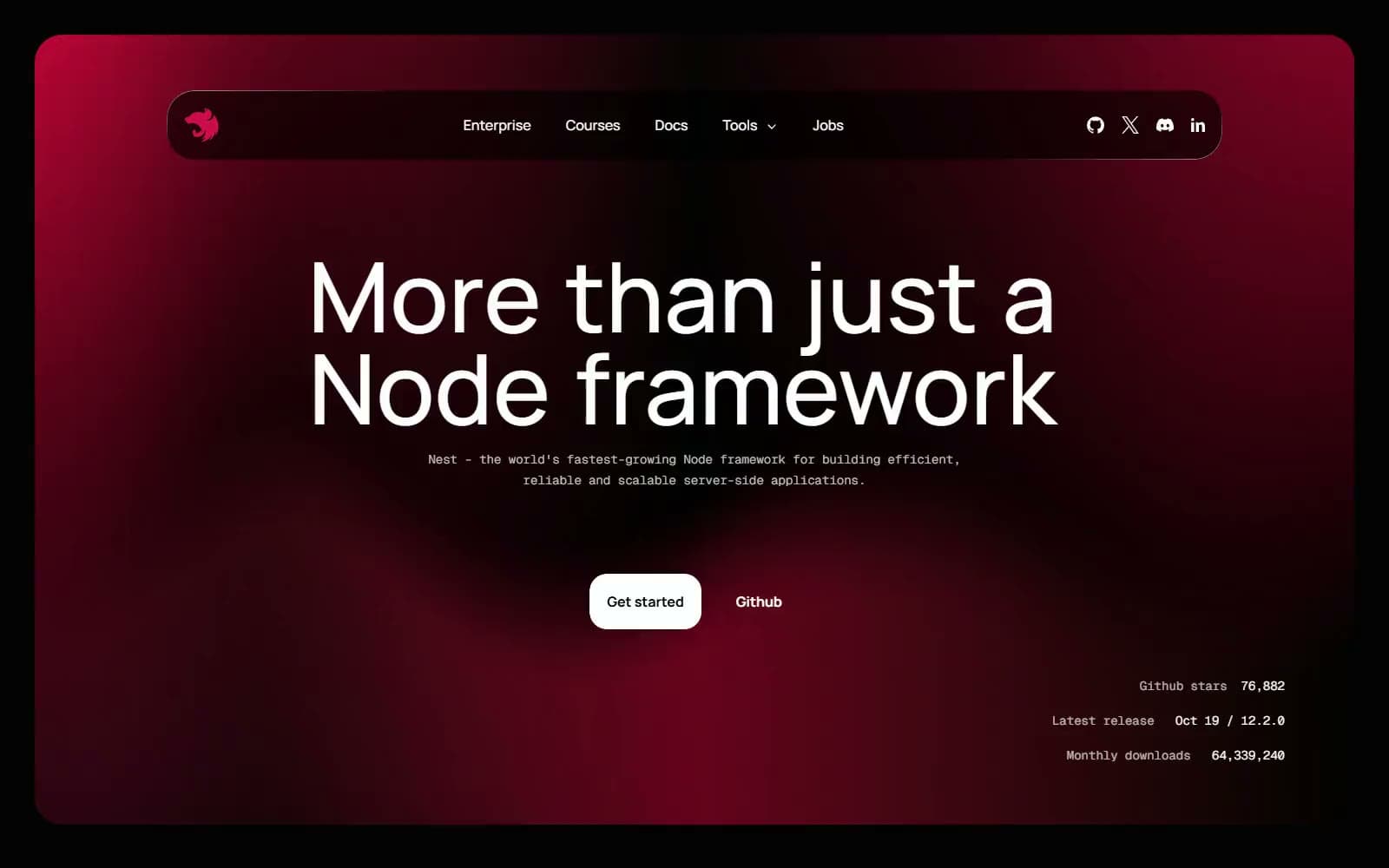 Screenshot of NestJS