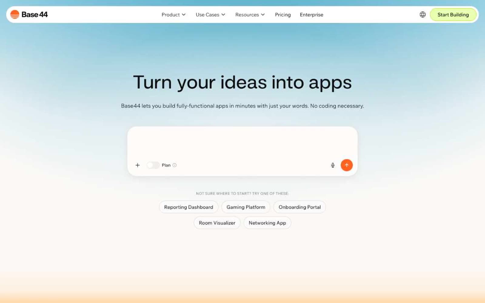 Screenshot of Base44