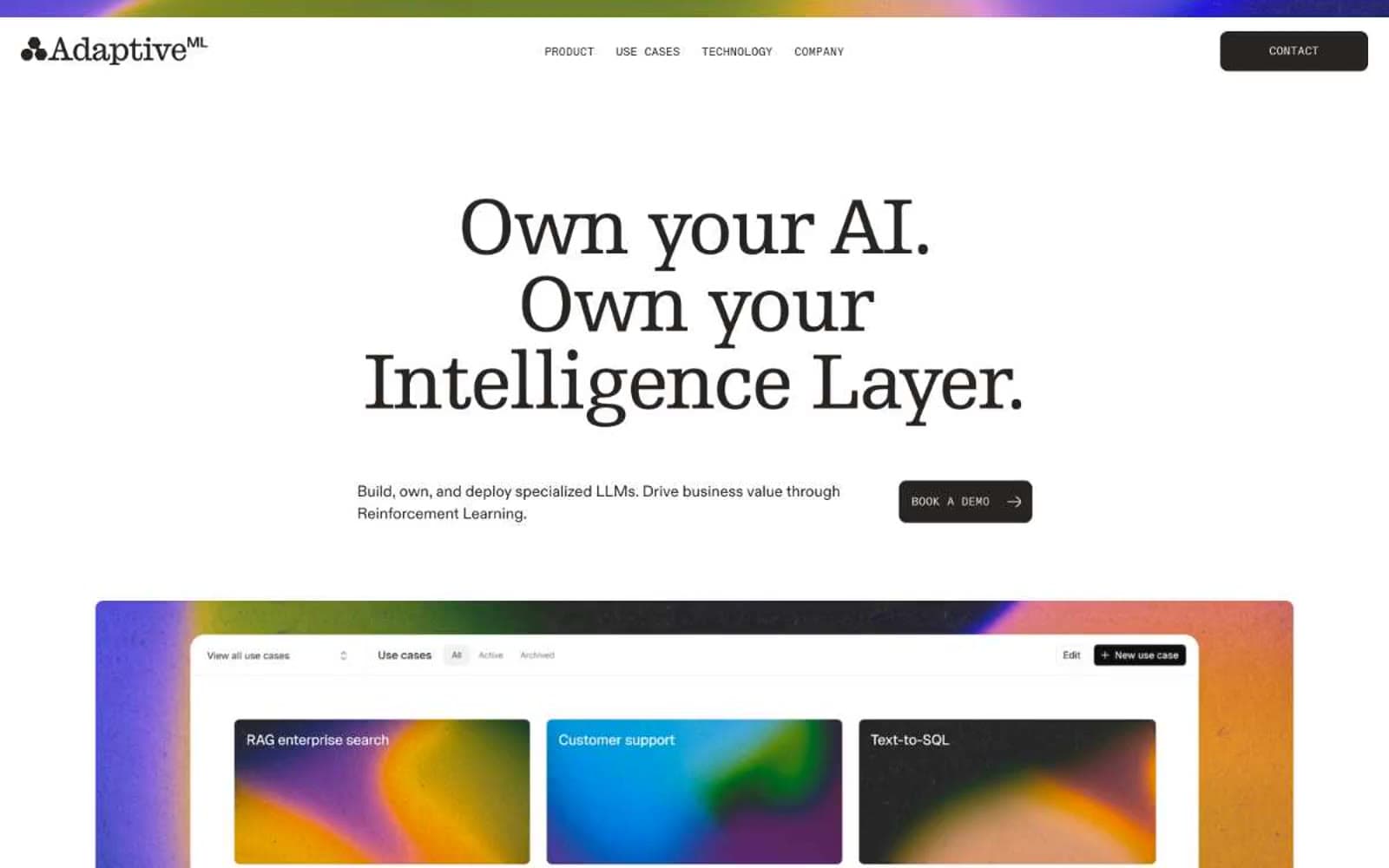 Screenshot of Adaptive ML