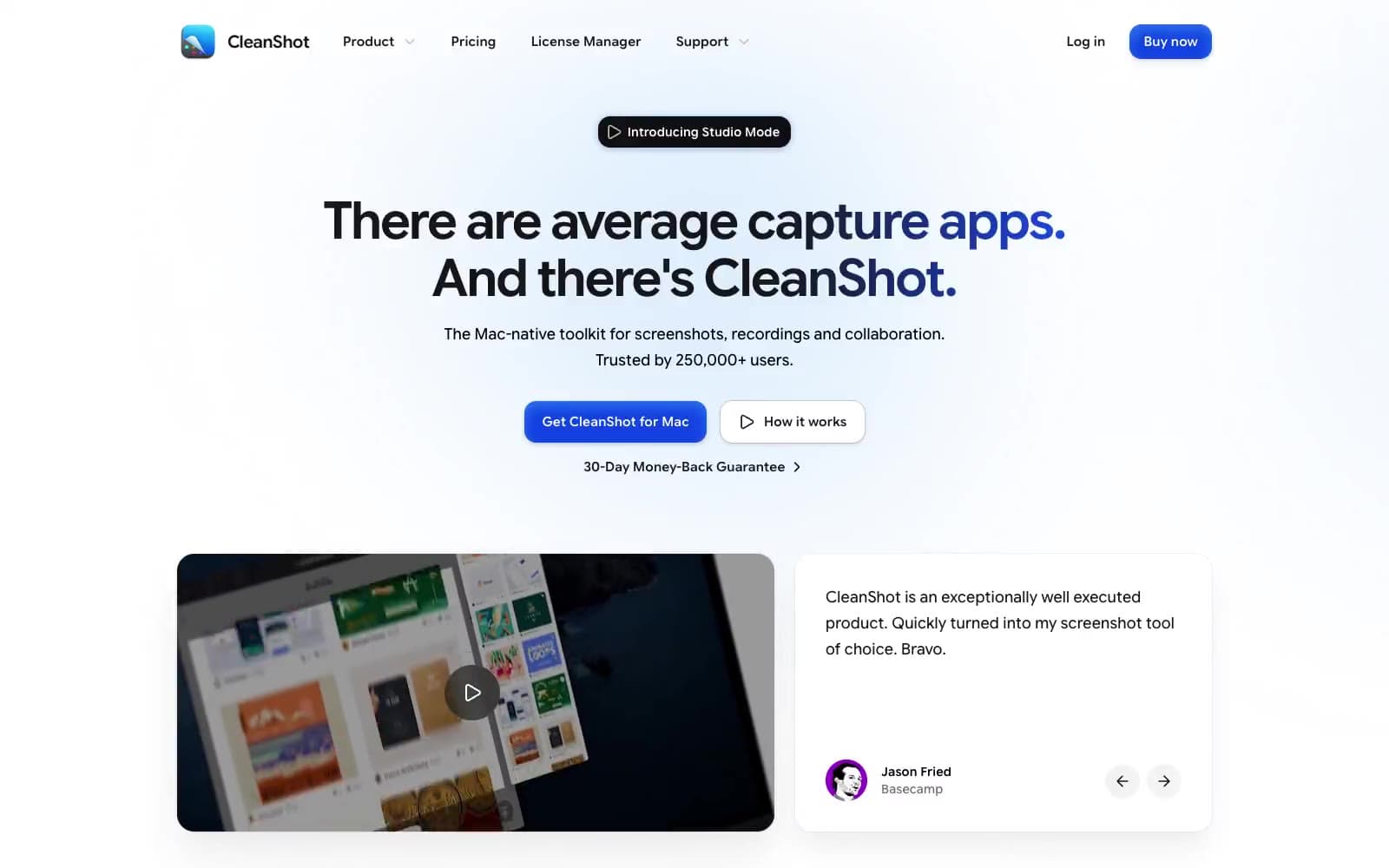 Screenshot of CleanShot X