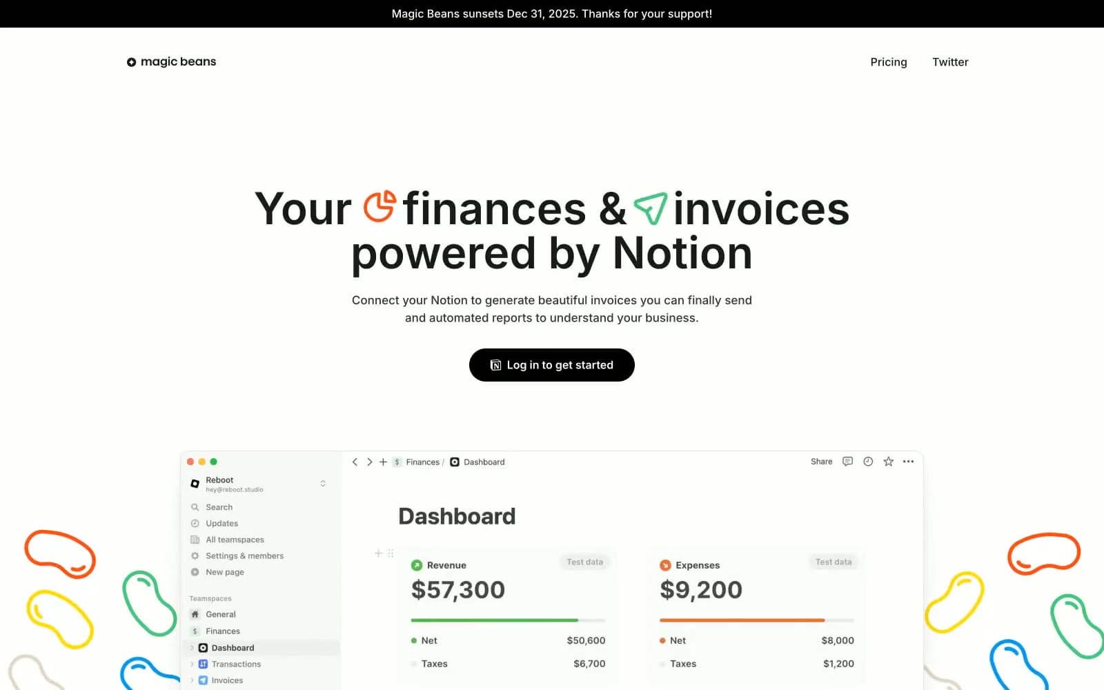 Screenshot of Magicbeans