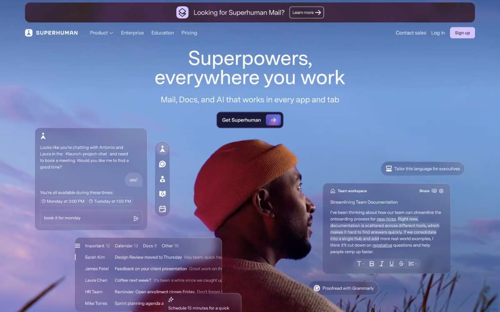 Screenshot of Superhuman