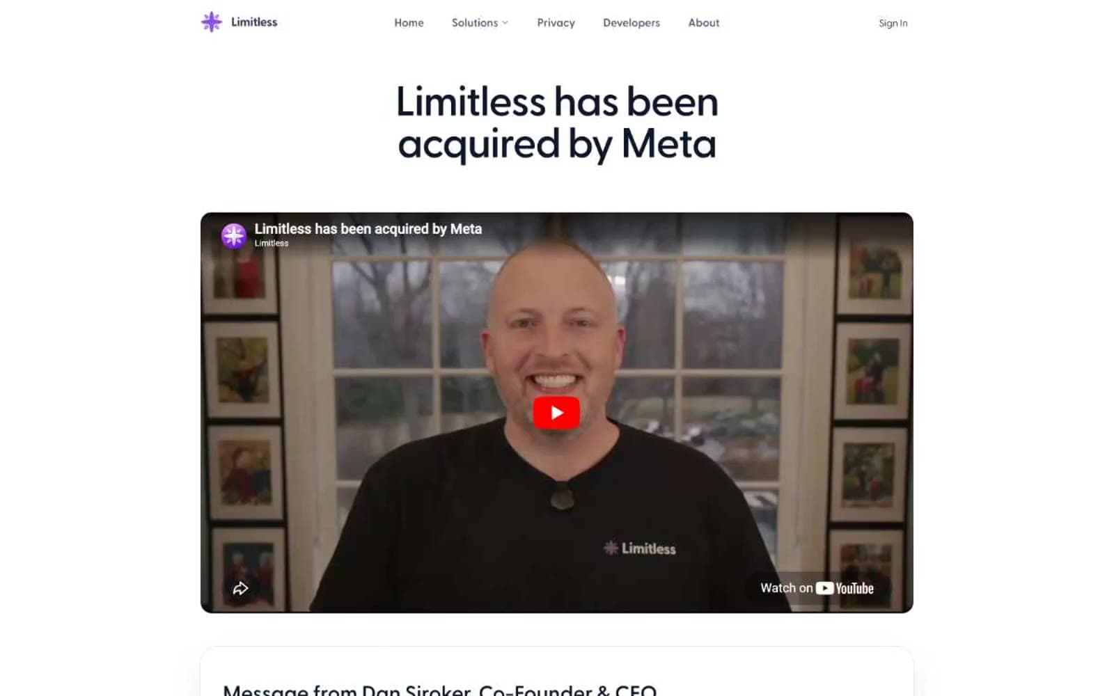 Screenshot of Limitless