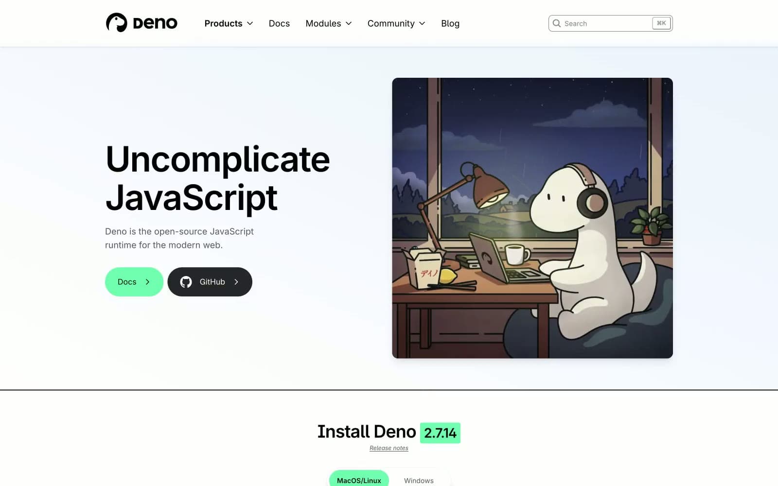 Screenshot of Deno