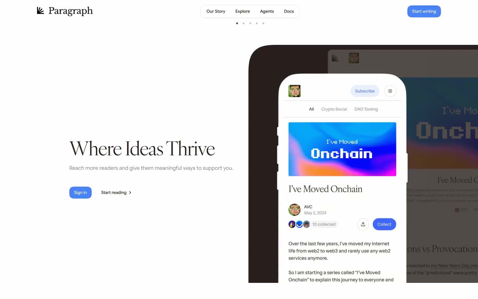 Screenshot of Paragraph