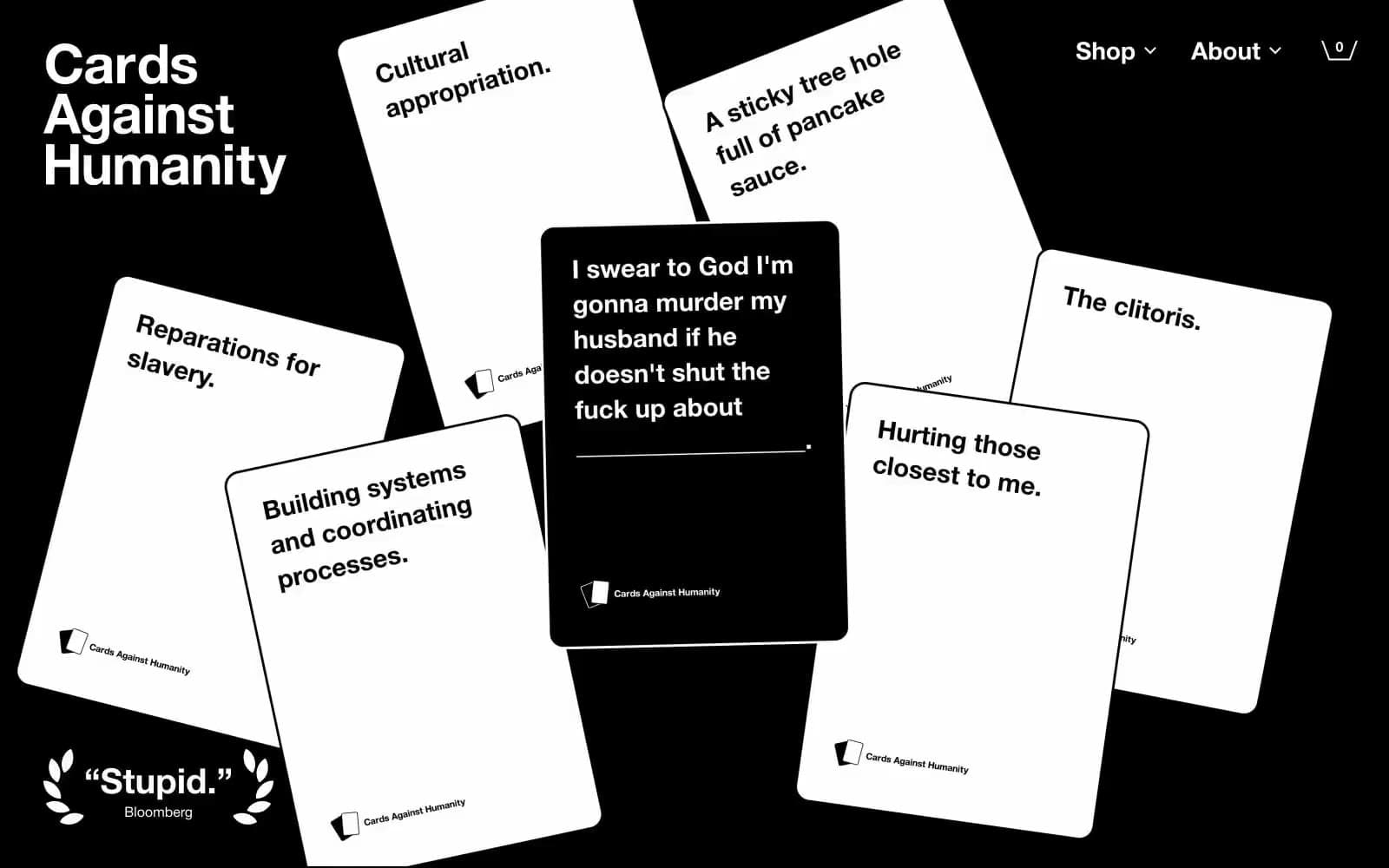 Screenshot of Cards Against Humanity