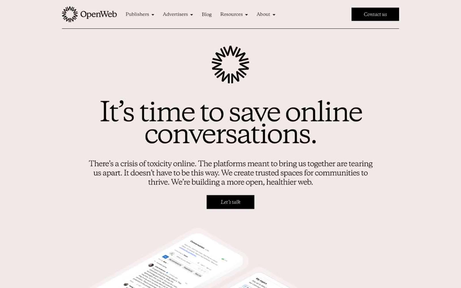 Screenshot of OpenWeb