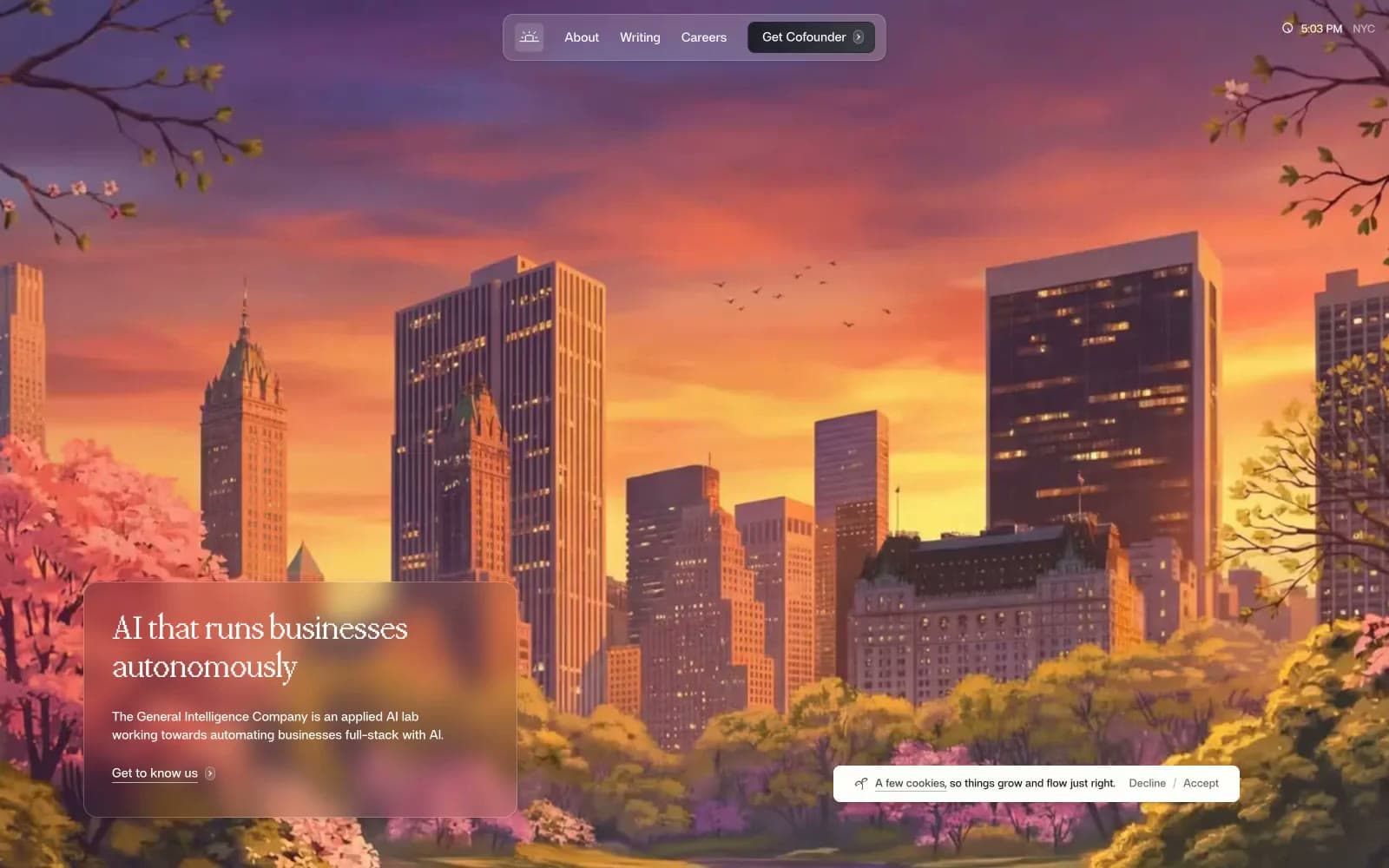 Screenshot of General Intelligence Company