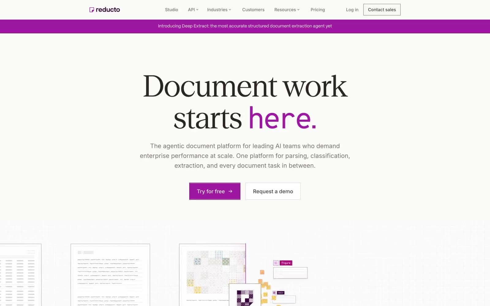 Screenshot of Reducto