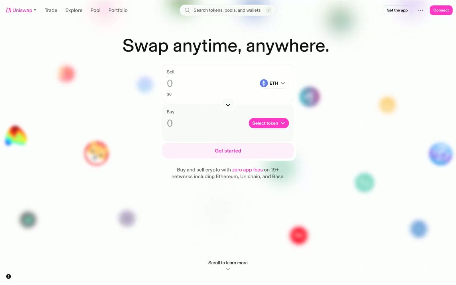 Screenshot of Uniswap
