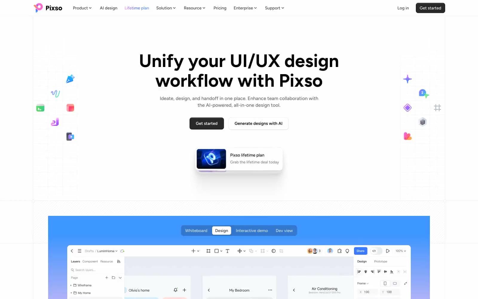 Screenshot of Pixso