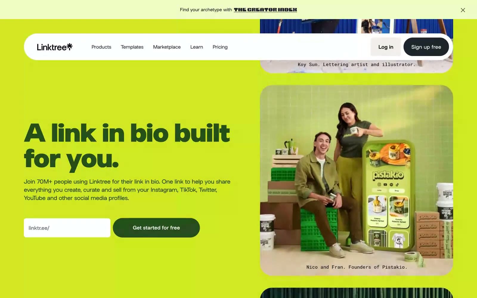 Screenshot of Bento