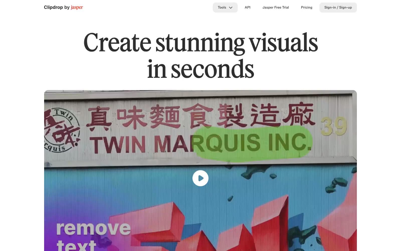 Screenshot of Clipdrop