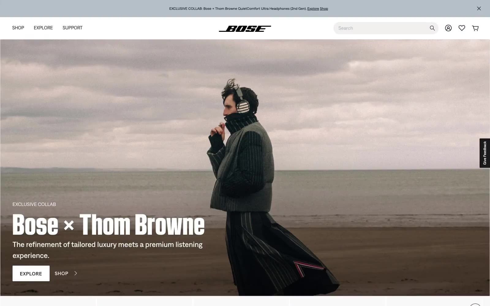 Screenshot of Bose