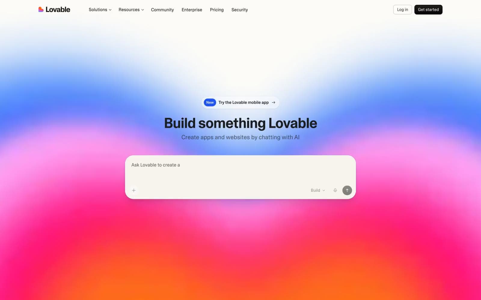 Screenshot of Lovable