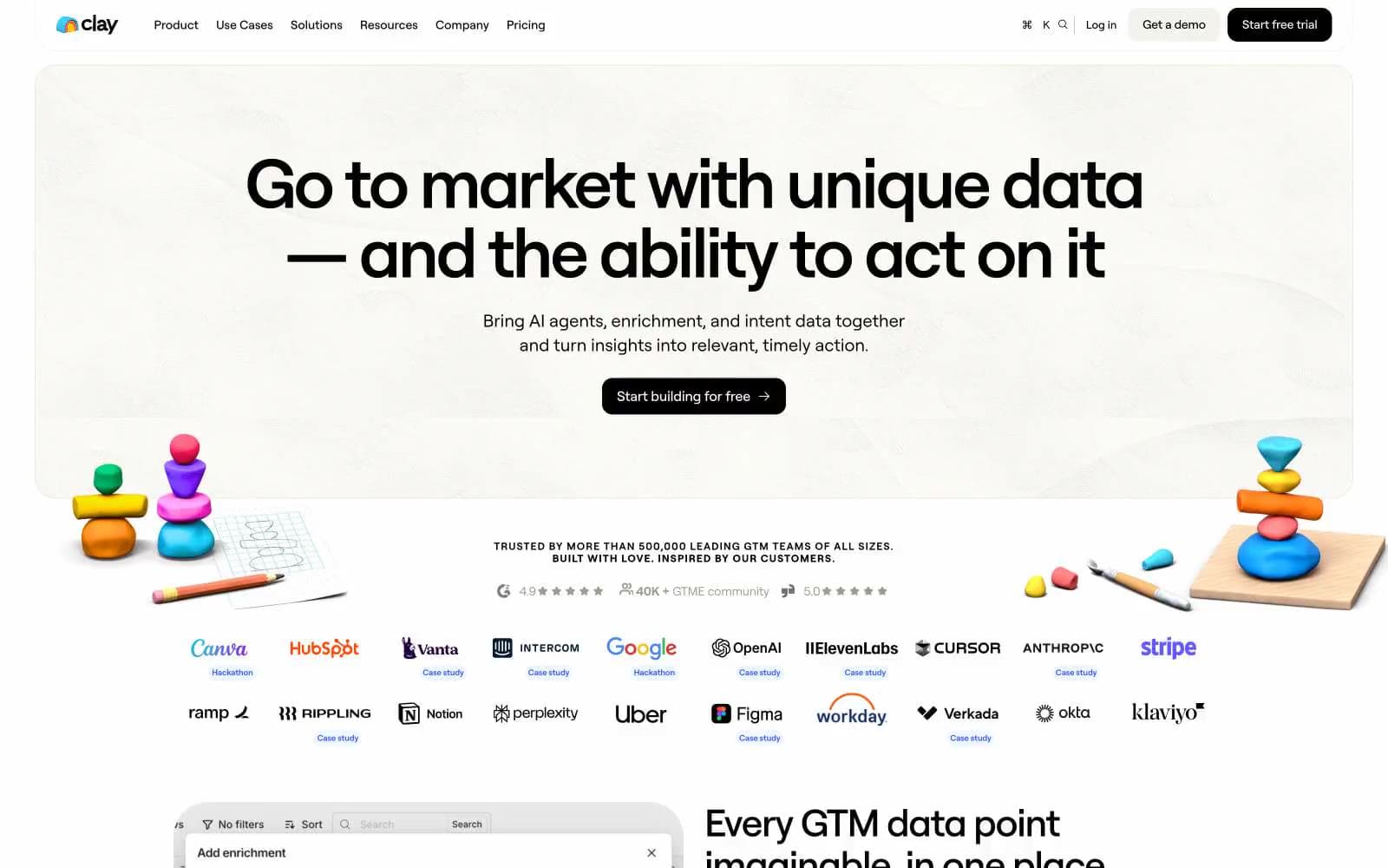 Screenshot of Clay