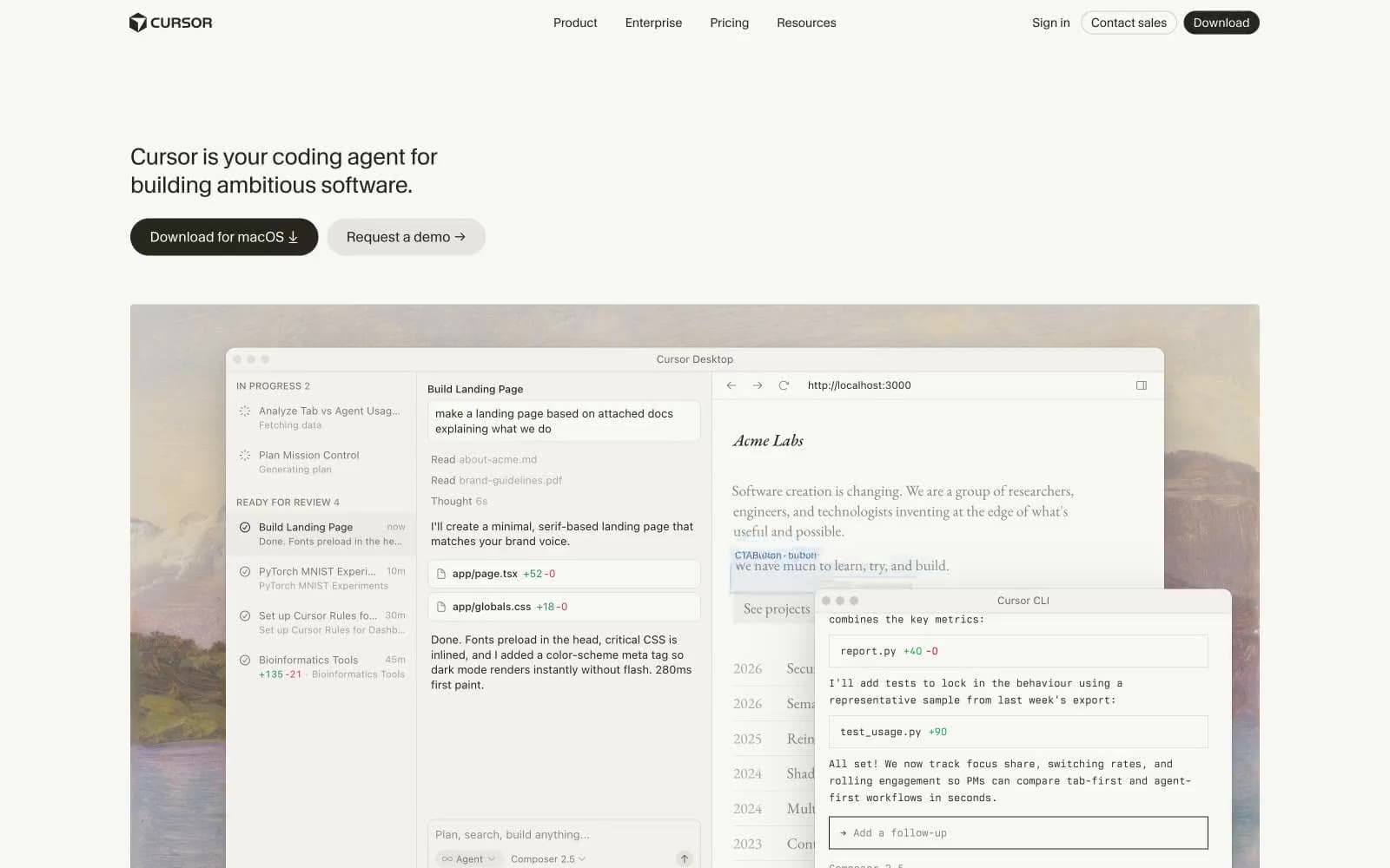 Screenshot of Cursor