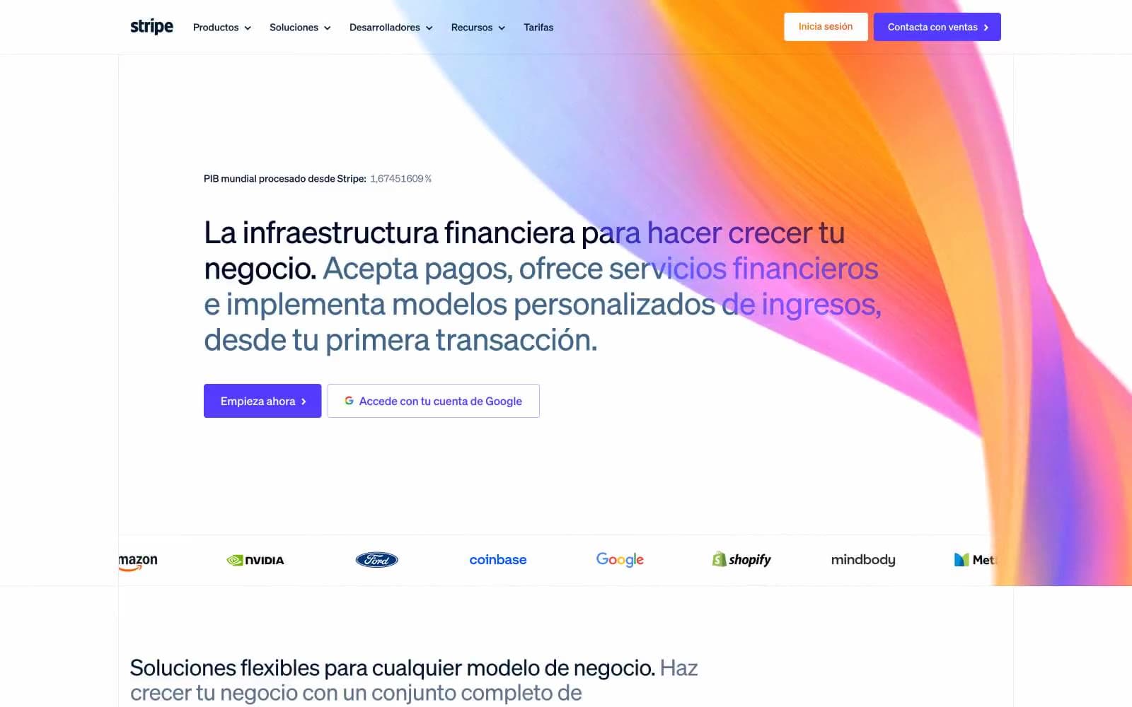 Screenshot of Stripe