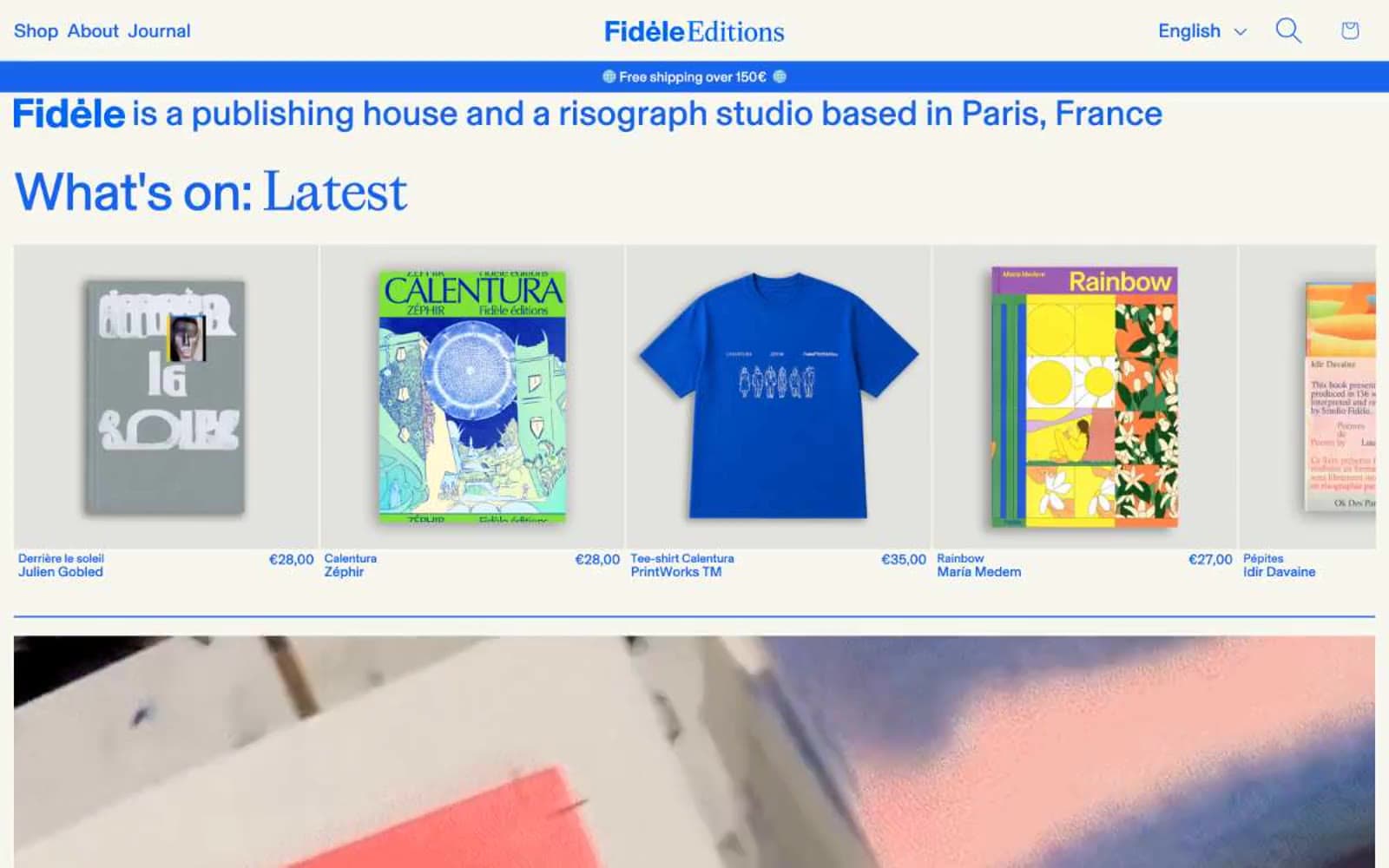 Screenshot of Fidèle Editions