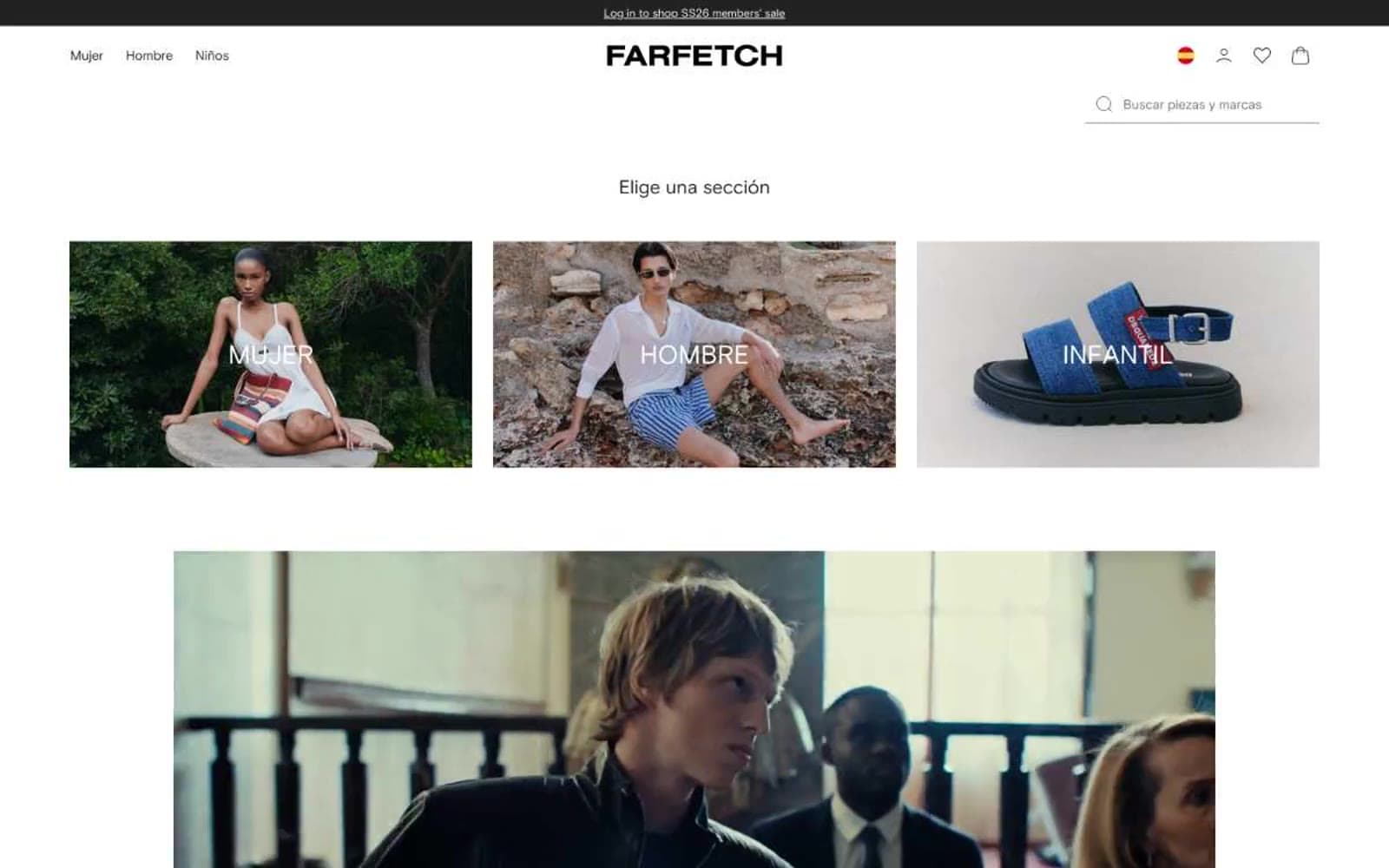 Screenshot of FARFETCH España