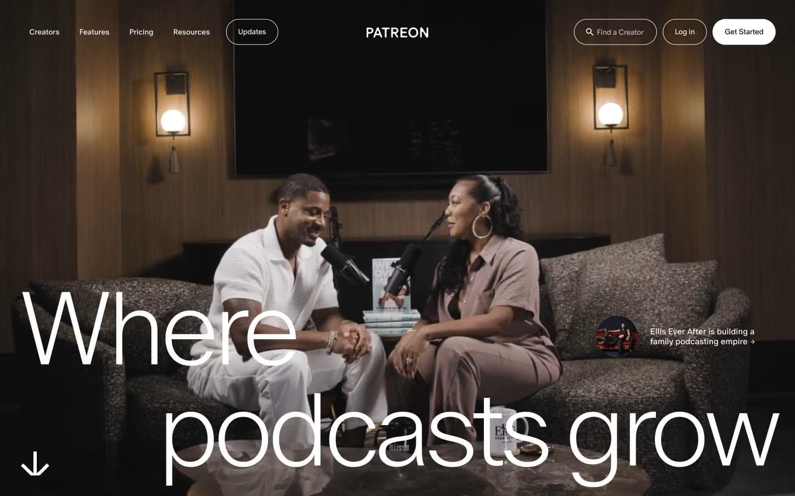 Screenshot of Patreon