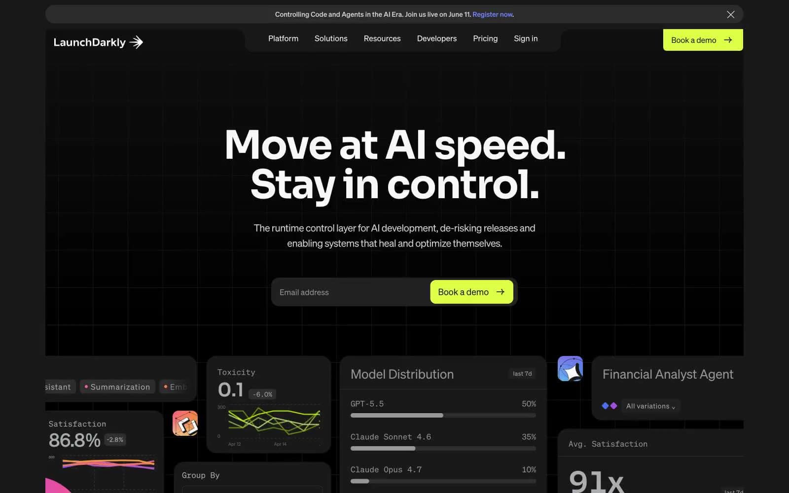 Screenshot of LaunchDarkly