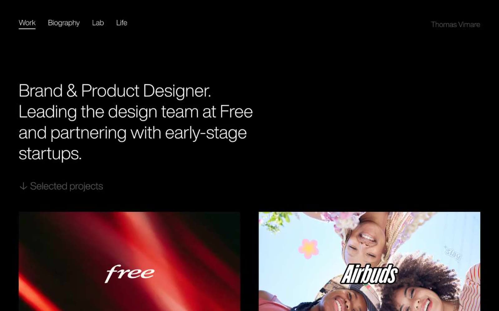 Screenshot of Thomas Vimare