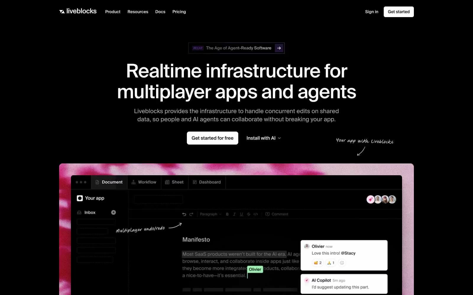 Screenshot of Liveblocks