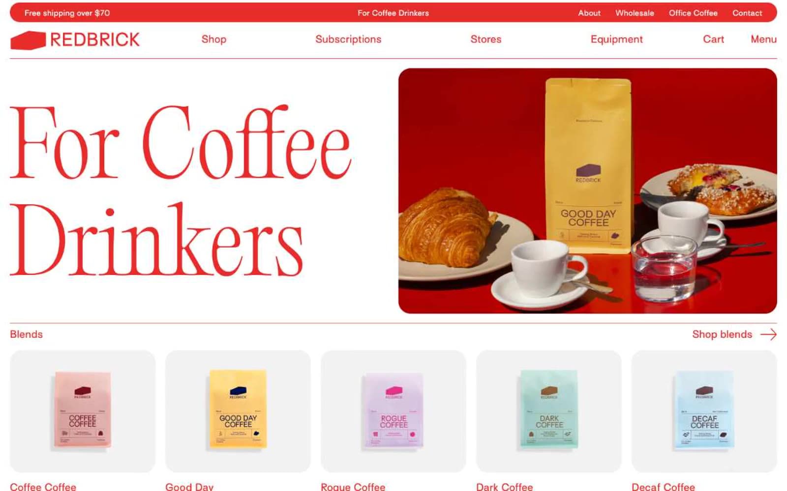 Screenshot of Redbrick Coffee