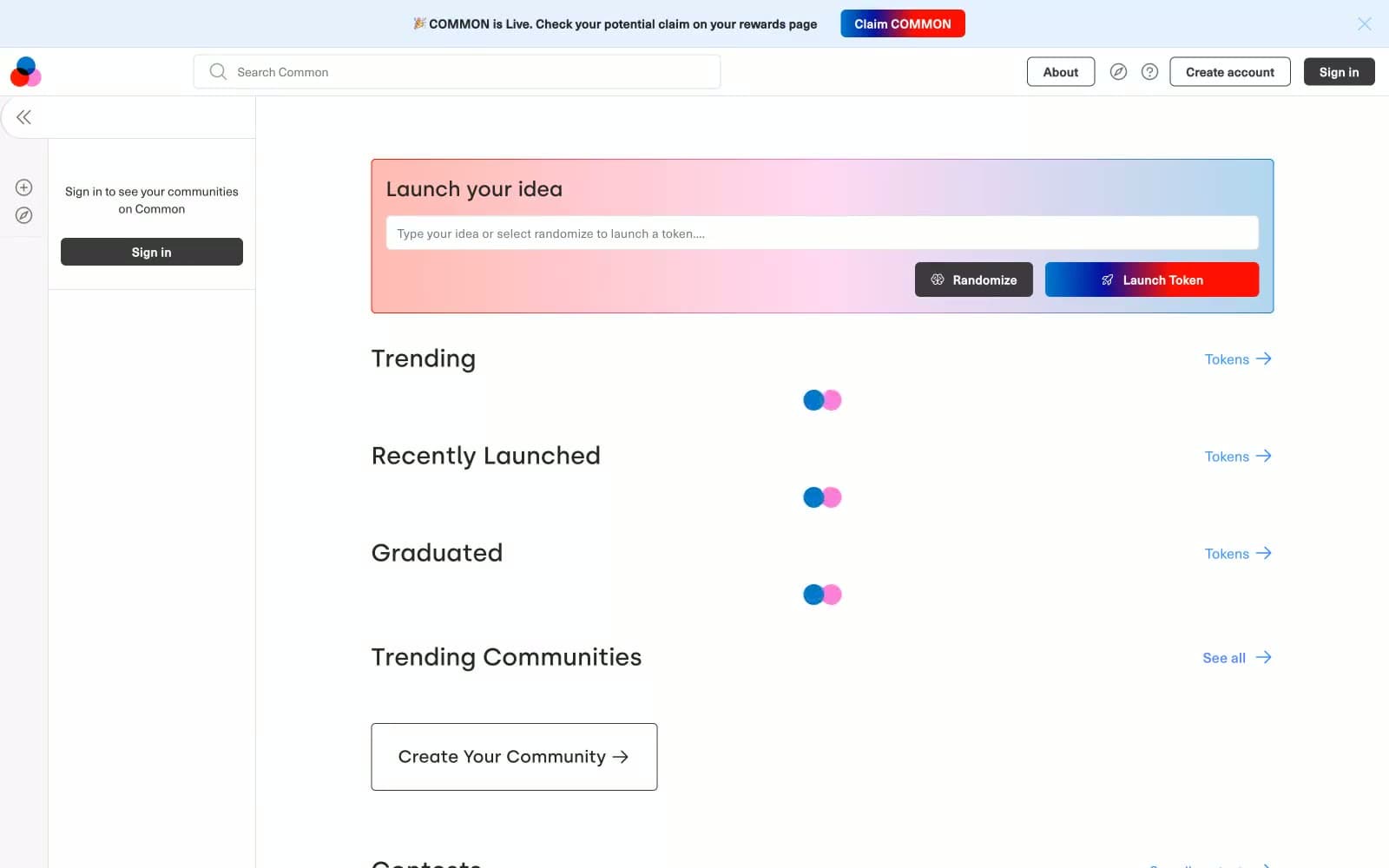 Screenshot of Common