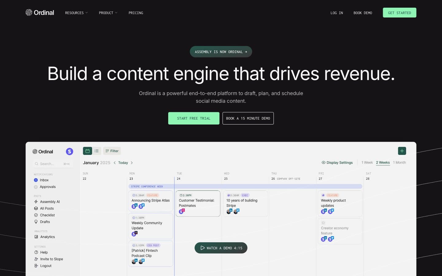 Screenshot of Ordinal