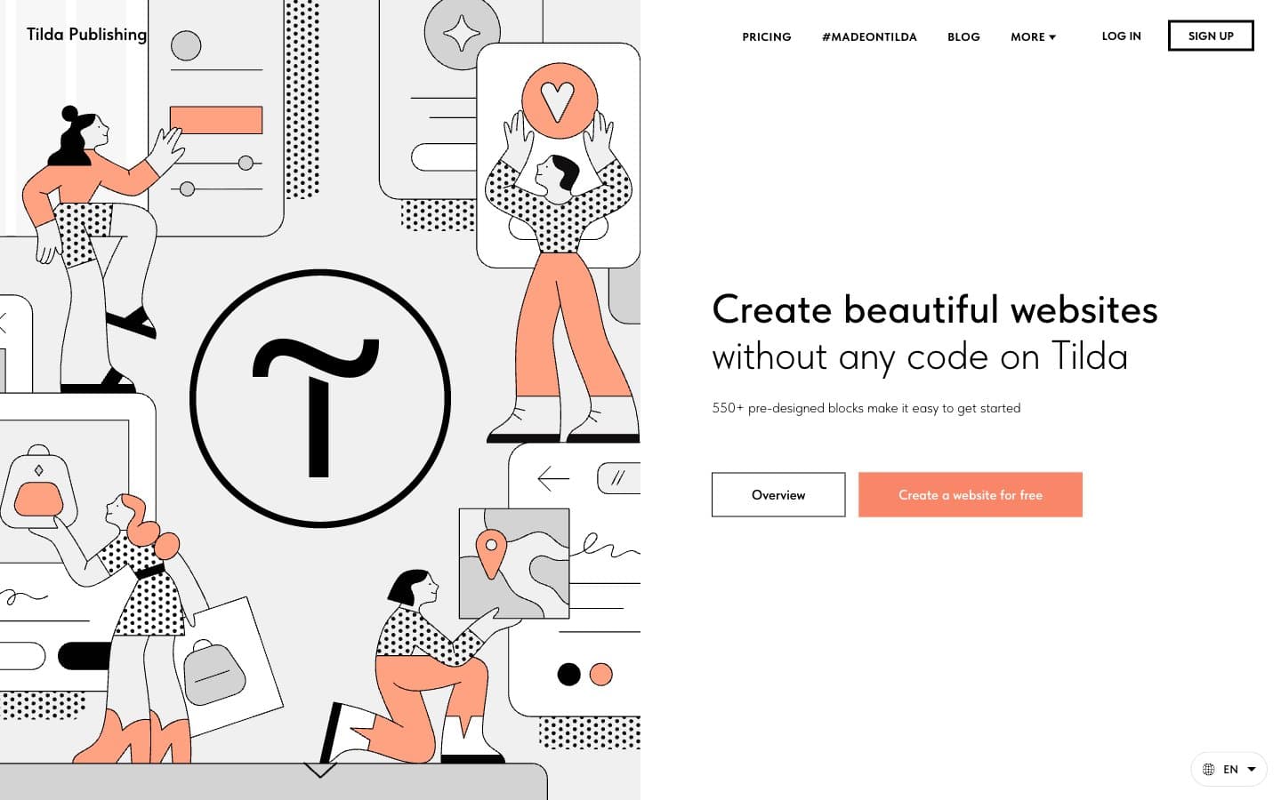Screenshot of Tilda