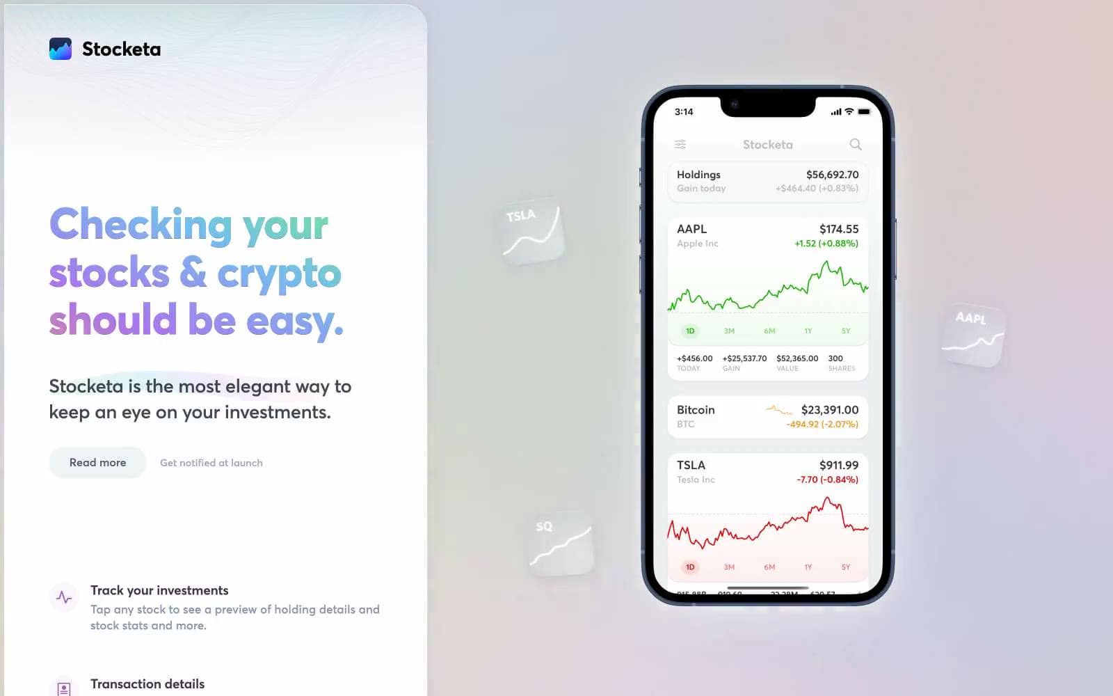 Screenshot of Stocketa
