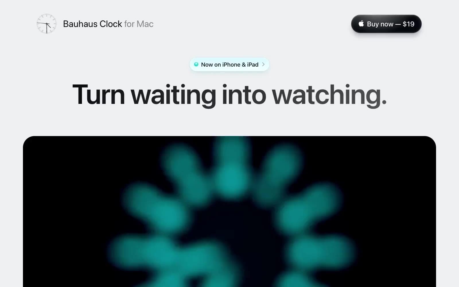Screenshot of Bauhaus Clock