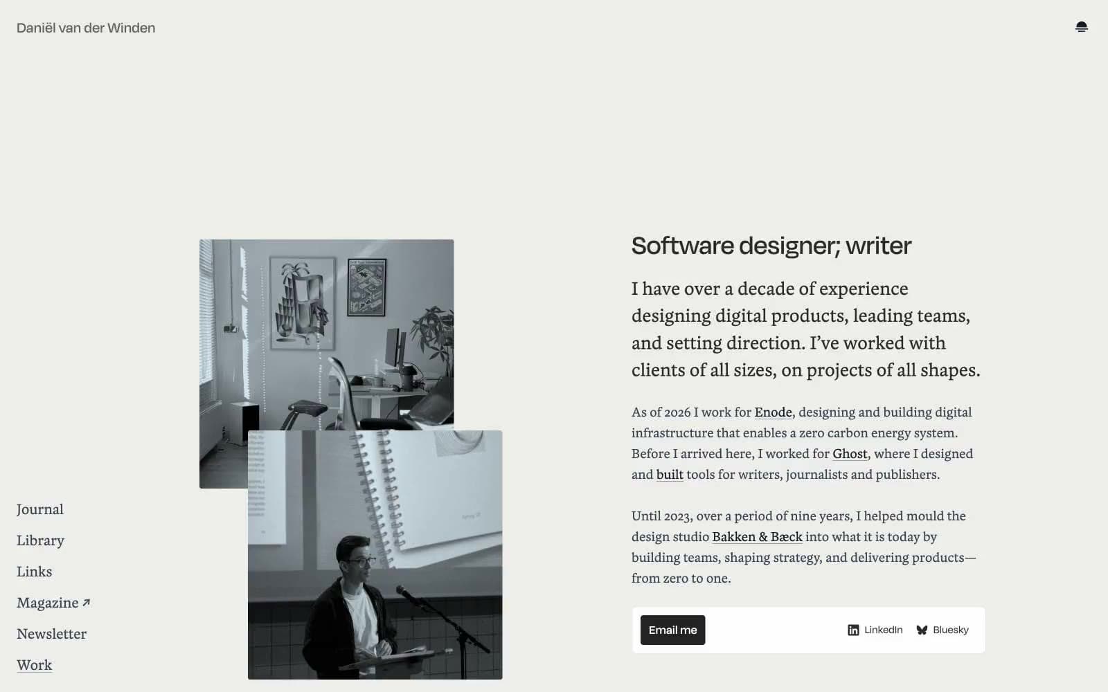 Screenshot of Daniël van der Winden