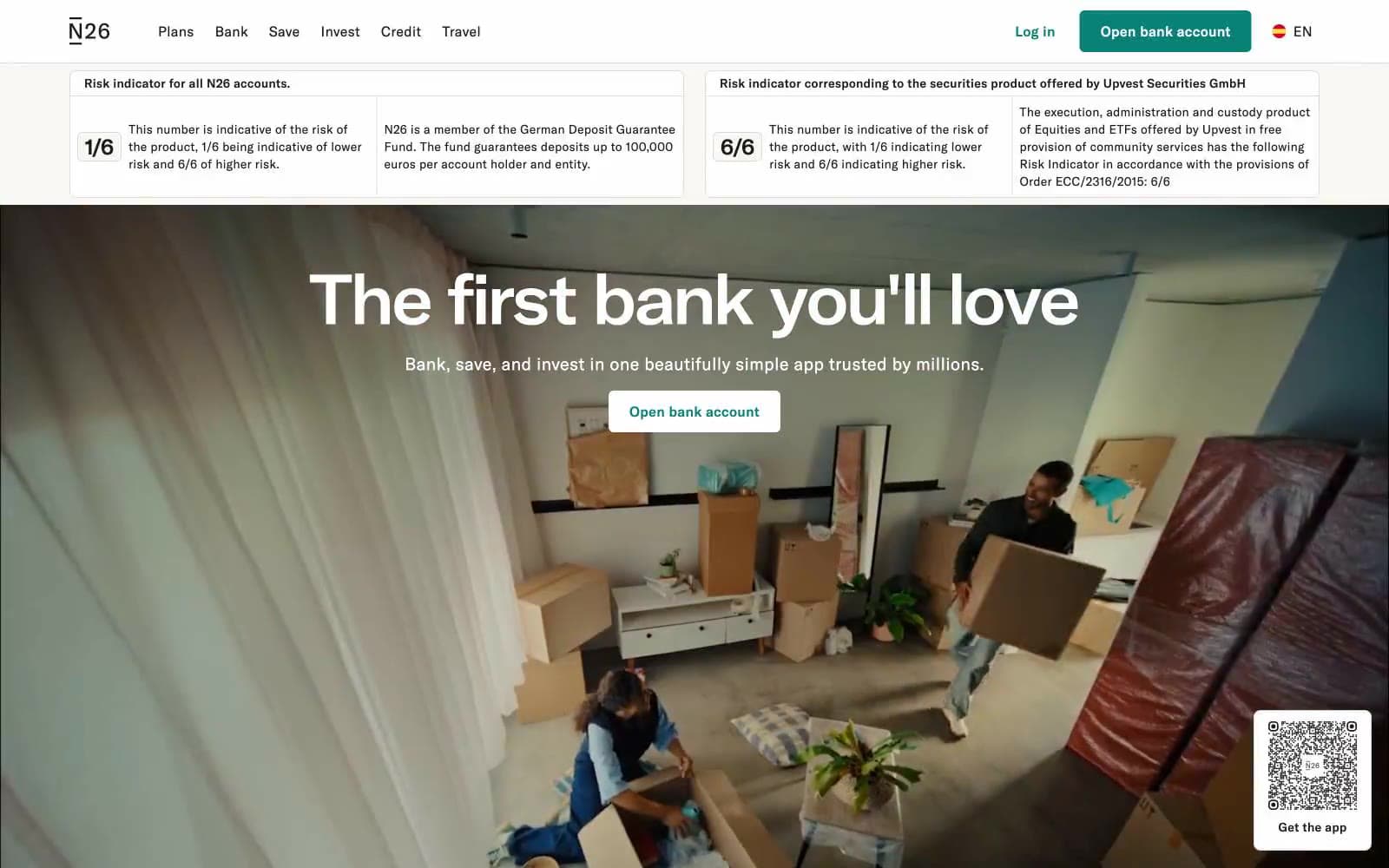 Screenshot of The online bank