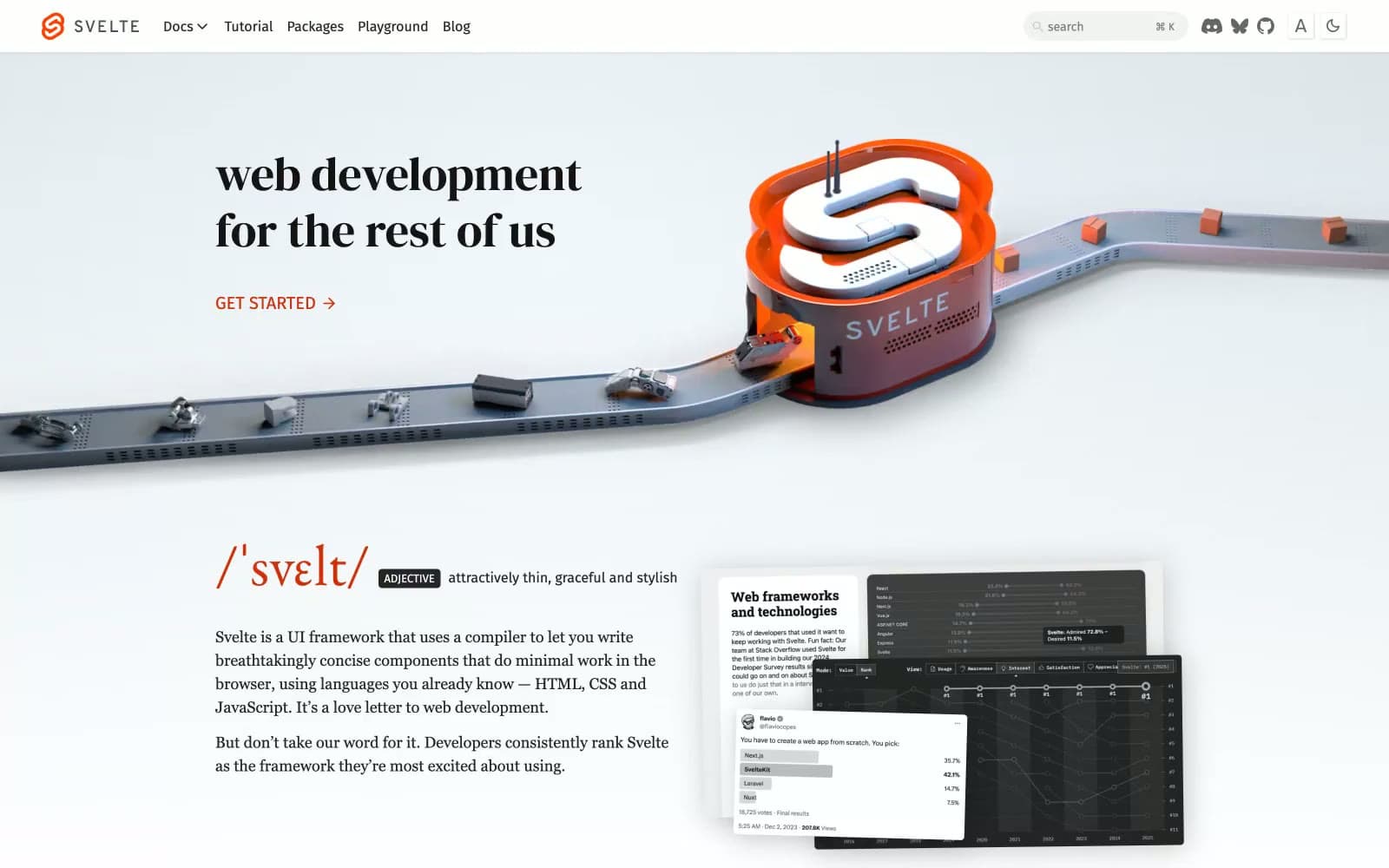 Screenshot of Svelte