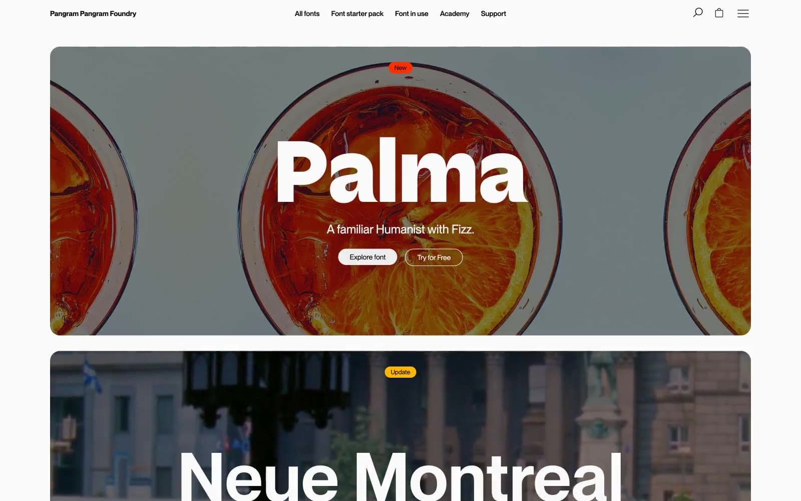 Screenshot of Pangram Pangram Foundry