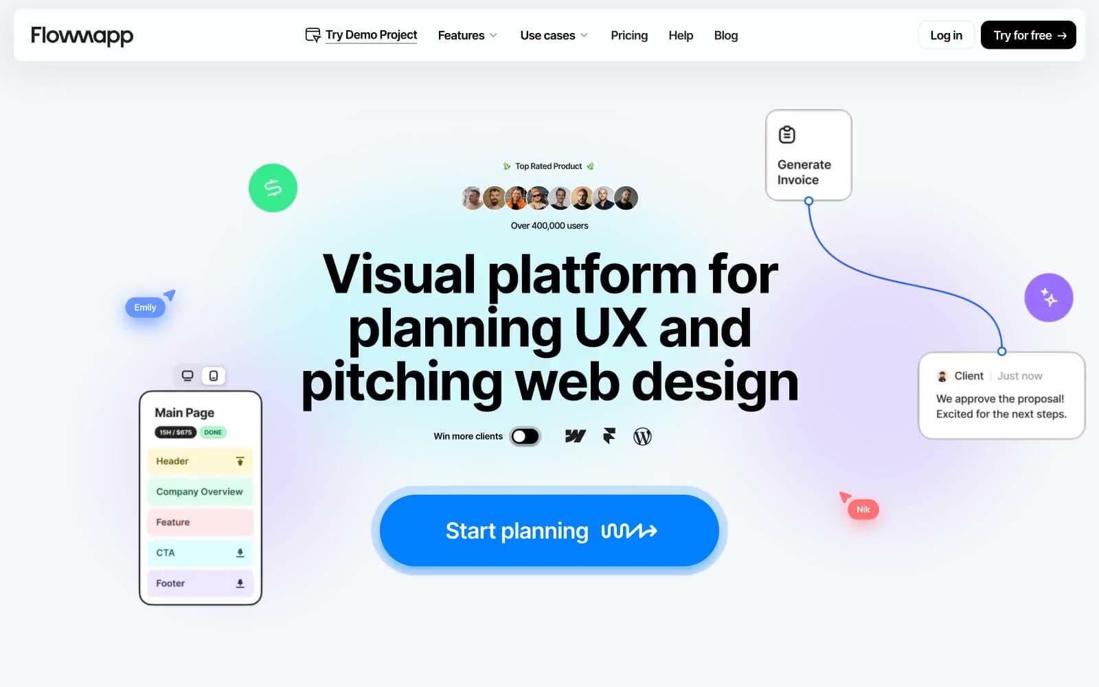 Screenshot of Flowmapp