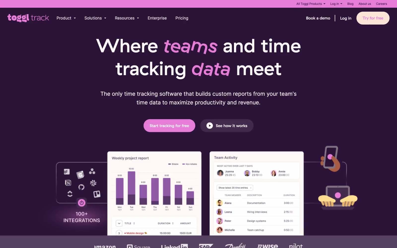Screenshot of Toggl Track