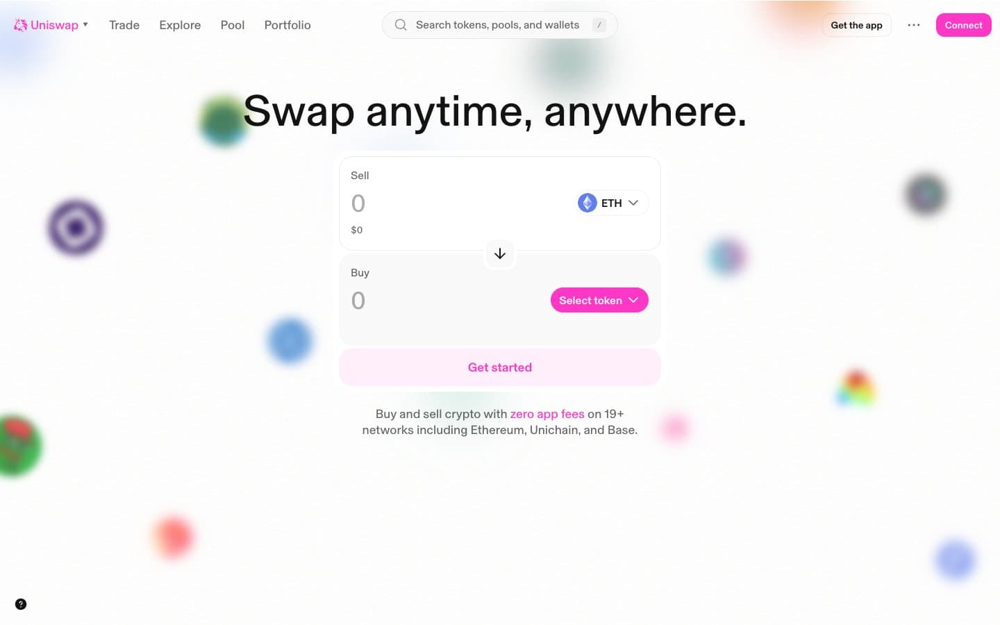 Screenshot of Uniswap