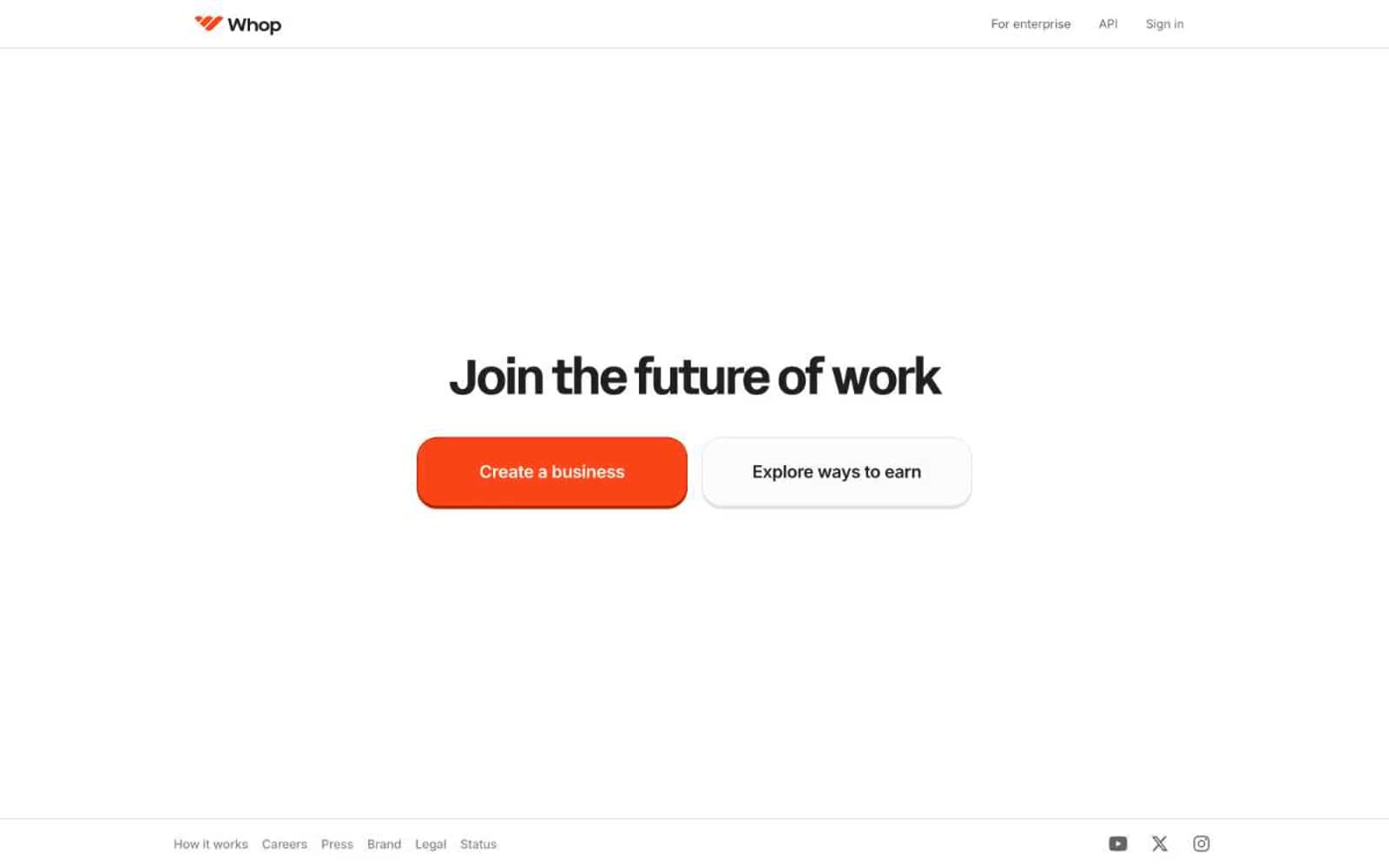 Screenshot of Whop