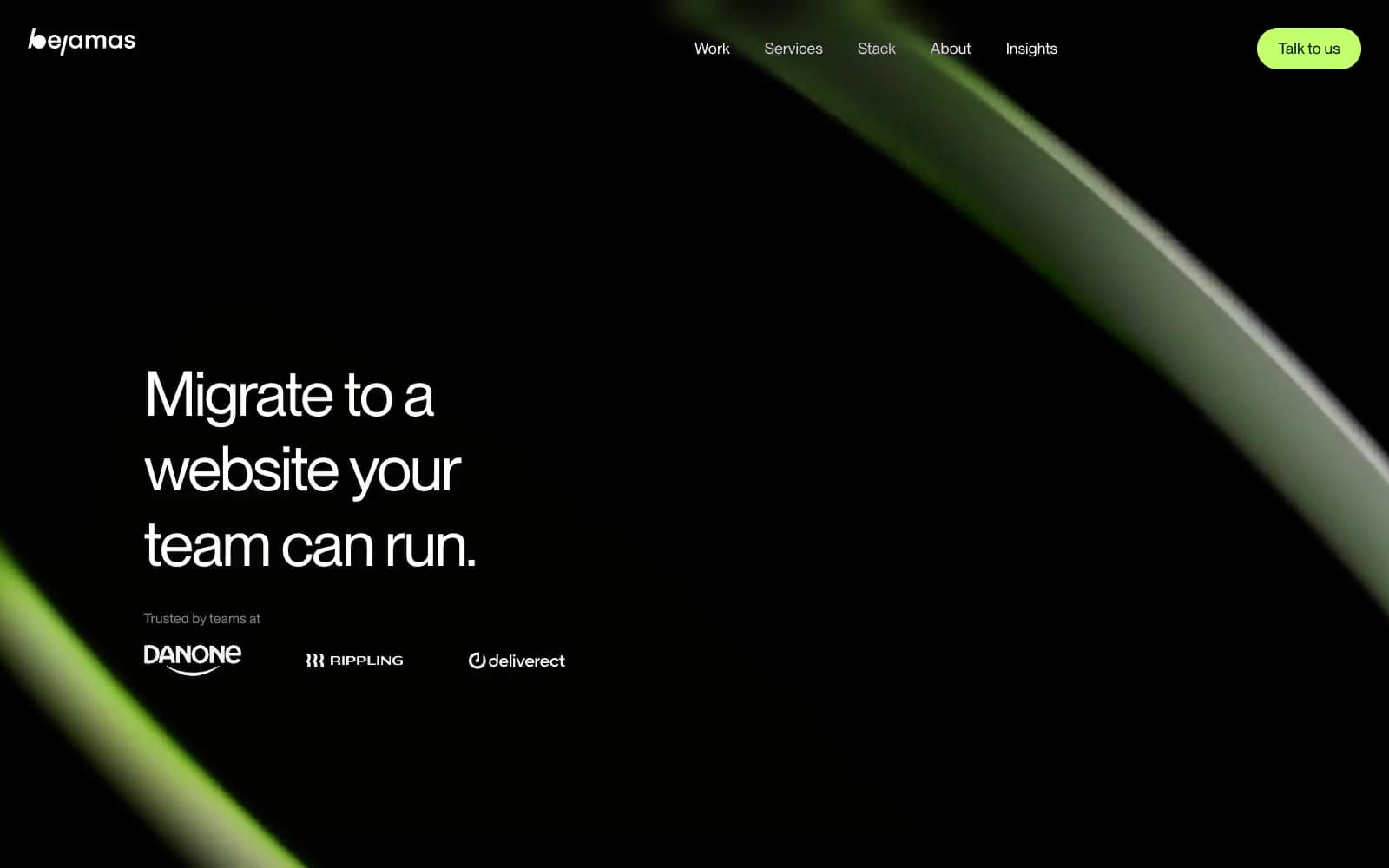 Screenshot of Bejamas