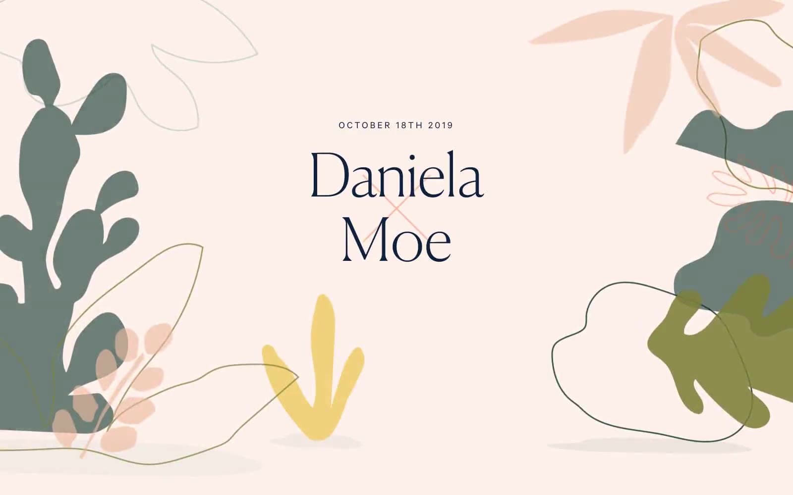 Screenshot of Daniela and Moe Wedding 2019