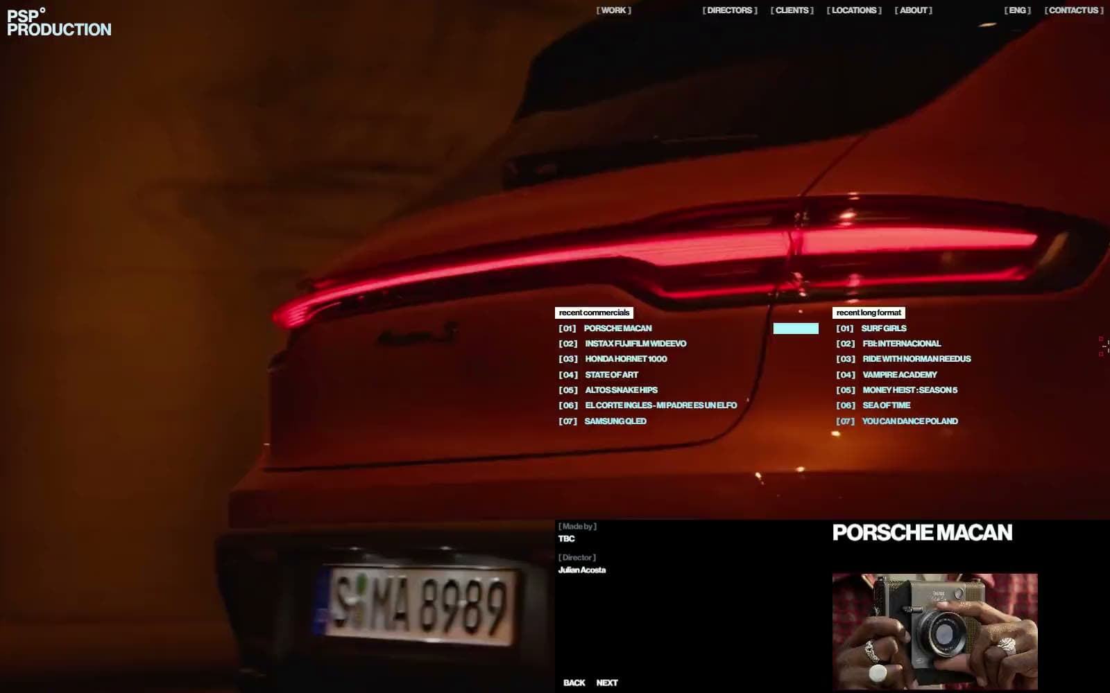 Screenshot of Production Portugal