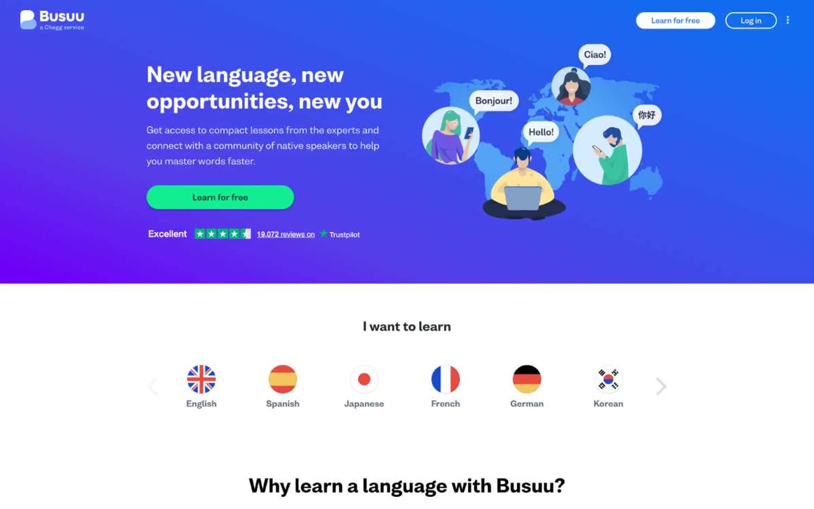 Screenshot of Busuu